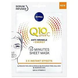 NIVEA Q10 + Vitamin C Υφασμάτινη Μάσκα 10 Λεπτών