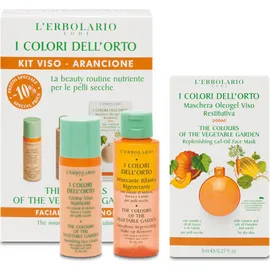 L' Erbolario Nourishing Face Cream 50ml, Two-phase Regenerating Make-up Remover 100ml & Replenishing Gel-Oil Face Mask 8ml