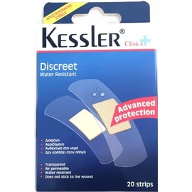 KESSLER Discreet Water Resistant Αδιάβροχο Διάφανο Αυτοκόλλητο Strip (2 μεγέθη), 20 τεμαχια
