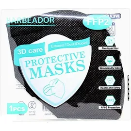 Μάσκα Προστασίας KN95 FFP2 Black Χωρίς Βαλβίδα Πενταπλής Επίστρωσης μίας (1) Χρήσης, 1τεμ