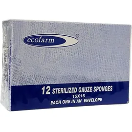 Ecofarm Γάζες αποστειρωμένες 15Χ15cm 12 Τεμάχια