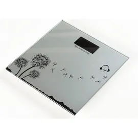 Medico Ηλεκτρονική Ζυγαριά Μπάνιου Γυάλινη Γκρι [ADS-4953] Με Λουλούδια