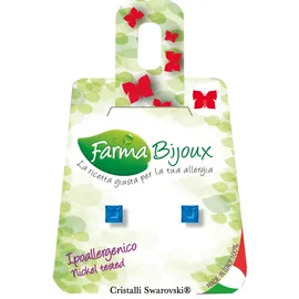 Farma Bijoux Carre Sapphire 4mm Υποαλλεργικά Σκουλαρίκια [BE15C12] 1 Ζευγάρι