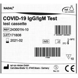 Nadal Test Ανίχνευσης Κορονοϊού COVID-19 IgG/IgM Αντισωμάτων 10 Τεμάχια