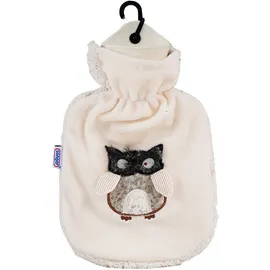 Sanger Θερμοφόρα Νερού Κουκουβάγια Παιδική Εκρού Με Fleece Κάλυμμα 0,8Litra