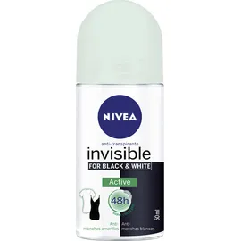 Nivea Anti Traspirante Invisible Black & White Active Anti Yellow Marks Γυναικείο Αποσμητικό Roll-on 48h Προστασίας 50ml