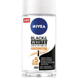 Nivea Black & White Invisible Ultimate Impact 5 in 1 Γυναικείο Αποσμητικό Roll-on 48h Προστασίας 50ml