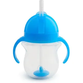 Munchkin Tip & Sip Straw Cup Ποτήρι με Καλαμάκι 6m+, Χρώμα Γαλάζιο, 207ml