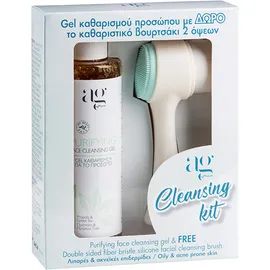 AgPharm Gel καθαρισμού για το πρόσωπο 200ml ΔΩΡΟ καθαριστικό βουρτσάκι 2 όψεων