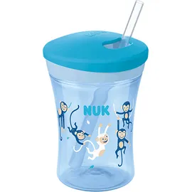 NUK Action Cup 230ml με καλαμάκι Χρώμα Μπλε