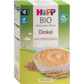Hipp Bio Κρέμα Χωρίς Γάλα με Dinkel Χωρίς Ζάχαρη Μετά τον 4ο Μήνα, 200g