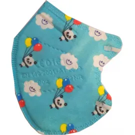 KN95 Παιδική Μάσκα Προσώπου Μπλε Panda Υψηλής Προστασίας FFP2 1τμχ