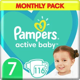 Pampers Active Baby Μέγεθος 7 [15+kg] 116 Πάνες