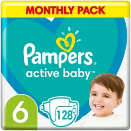 Pampers Active Baby Μέγεθος 6 [13-18kg] 128 Πάνες