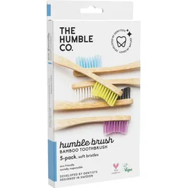 The Humble Co. Humble Brush Αdult Soft Οδοντόβουρτσα Ενηλίκων Μαλακή σε 5 Χρώματα, 5τεμ