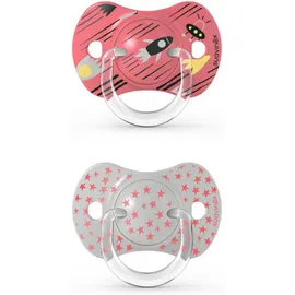 Suavinex Physio Πιπίλα Σιλικόνης Space Pink 6-18m 2τμχ