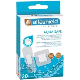 Alfashield Strips Aqua Safe Αδιάβροχα Επιθέματα Μικροταυμάτων 2 Μεγέθη 20τμχ