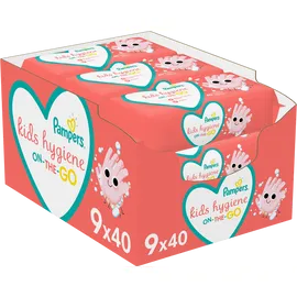 Pampers Kids Hygiene On-The-Go Μωρομάντηλα 9x40 (360τμχ)