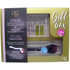Ag pharm PROMO ΣΕΤ Serum Καθημερινής Θεραπείας με Dropper για Μικτές - Λιπαρές - Νεανικές Επιδερμίδες 5x2ml - ΔΩΡΟ Dermaroller Microneedle 0.25mm