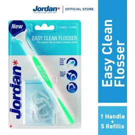 Jordan Easy Clean Flosser Σύστημα Οδοντικού Νήματος Λαβή, 1τεμ. & 5τεμ. Ανταλλακτικά Νήματα