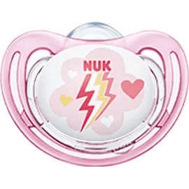 Nuk Freestyle Ορθοδοντική Πιπίλα Σιλικόνης Κεραυνός Ροζ 18-36m 1 τεμ