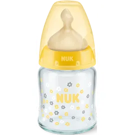 NUK First Choice Plus Μπιμπερό Γυάλινο 120ml Με Θηλή Latex M1 0-6m