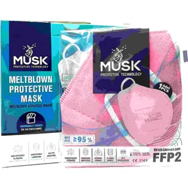 Ροζ Μάσκα Προστασίας Προσώπου FFP2 με CE πιστοποίηση 5 στρωμάτων