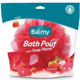 Vican Balmy Bath Pouf Με Πέρλες Σαπουνιού - Άρωμα Φράουλα