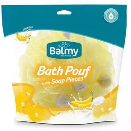 Vican Balmy Bath Pouf Με Πέρλες Σαπουνιού - Με Άρωμα Banana Milk