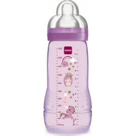 Mam Baby Bottle Πλαστικό Μπιμπερό, Θηλή Σιλικόνης Μώβ 330ml