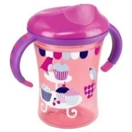 Nuk Easy Learning Trainer Cup με Χείλος Στομίου 250ml Ροζ, 8m+