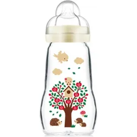 Mam Feel Good Μπιμπερό Γυάλινο 2m+ Χρώματος Λευκό 260ml