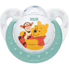 NUK Trendline Disney Winnie 0-6 Μηνών Πιπίλα Καουτσούκ με Κρίκο και Θήκη 1τμχ (10.726.024)