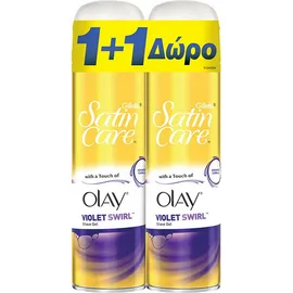 Gillette Gel Ξυρίσματος Olay Violet Swirl Woman 200ml 1+1 Δώρο