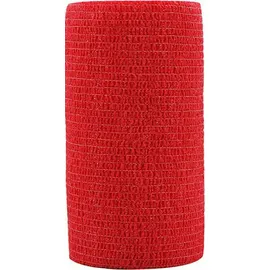 Hansaplast Cohesive Bandage Red Αυτοκόλλητος και πολυχρηστικός επίδεσμος, 6cmx4m
