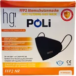 HG Poli FFP2 NR Μαύρες Μάσκες Χωρίς Βαλβίδα Εκπνοής 10 Τεμάχια σε Κουτί