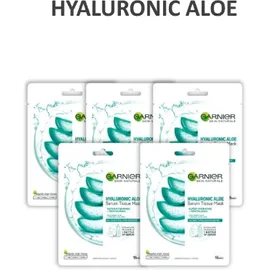 Garnier BUNDLE Hyaluronic Aloe Tissue Masks Bundle Υφασμάτινες Μάσκες Προσώπου με Αλόη και Υαλουρονικό Οξύ 5 Τεμάχια x 28gr