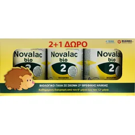 Novalac Bio Promo Pack Βρεφικό Γάλα Νούμερο 2, 3x400gr