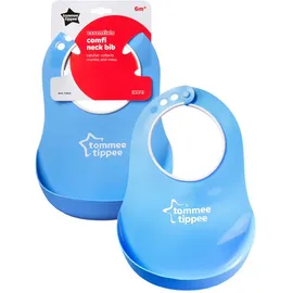 Tommee - Tippee Ess Comfi Neck Bib Βρεφική Σαλιάρα Πλαστική για Παιδιά 6m+ Χρώματα:Μπλε, Πορτοκαλί, Ροζ 1 Τεμάχιο