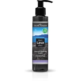 Olive Touch Black Lava Effect Charcoal Cleansing Cream Κρέμα Καθαρισμού Προσώπου με Ενεργό Άνθρακα 150ml