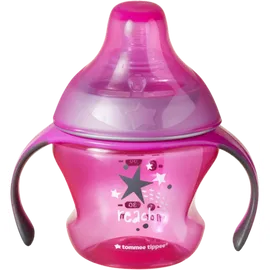 Tommee - Tippee Explora TT Transition Cup CEE SCA  AR SA για 4-7m+ Εκπαιδευτικό Κύπελλο με Θηλή Σιλικόνης - Στόμιο και Λαβές Ροζ 150ml