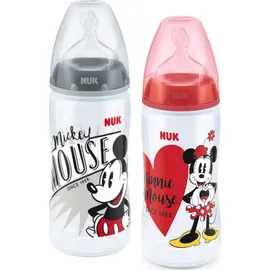 Nuk First Choice Disney Mickey - Minnie Με Δείκτη Ελέγχου Θερμοκρασίας Πλαστικό PP Μπιμπερό 6-18m 300ml