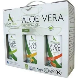 Litinas Aloe Vera Gel 3 Pack Natural - Lemon - Orange 3 Γεύσεις Πόσιμη Αλόη με Γεύση Φυσική - Λεμόνι - Πορτοκάλι 3x1000ml