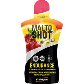 EthicSport Maltoshot Endurance Κεράσι-Λεμόνι, Ενισχυμένο Ενεργειακό Τζελ 5 Διαφορετικών Υδατανθράκων - Χωρίς Καφεΐνη 50ml