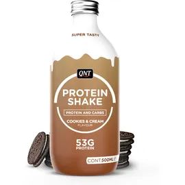 QNT Protein Shake Γυάλινο Μπουκάλι Cookies & Cream 500 ml