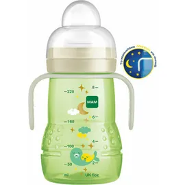 Mam Trainer+ Night Εκπαιδευτικό Μπιμπερό Πλαστικό με Θηλή Σιλικόνης για 4m+ Πράσινο 220ml