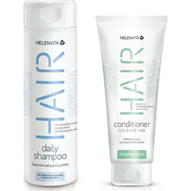 Helenvita Promo Hair Daily Shampoo Σαμπουάν Για Καθημερινή Χρήση 300ml & Hair Conditioner Oily & Fine Hair Μαλακτική Κρέμα 200ml