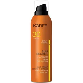 Αντηλιακό Λάδι Αντιγήρανσης σε Σπρέι για Σώμα και Μαλλιά Sun Secret SFP30 Korff 200 ml