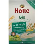 Βιολογική Παιδική Κρέμα 3 Δημητριακα - Ρύζι Καλαμπόκι Και Κεχρί - Απο 6 Μηνών Holle 250 gr