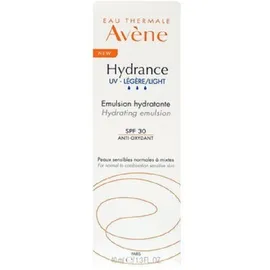 Ενυδατική Κρέμα Ημέρας Για Κανονικό Μεικτό Δέρμα SPF 30 UV Legere Emulsion Hydrance Avene 40 ml